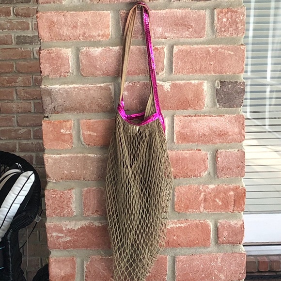NATURAL LIFE Handbags - ✨NATURAL LIFE Mesh Market Bag Pink Sequins NWOT